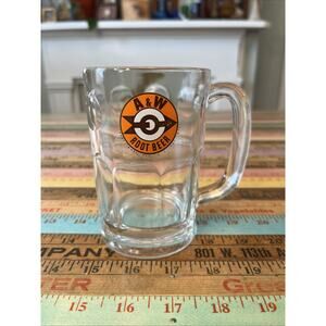 Vintage A & W Bow and Arrow Rootbeer Glass Handle Mug 4 1/4" Logo